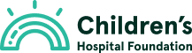 Children’s Hospital Foundation logo featuring a teal rainbow icon and organization name